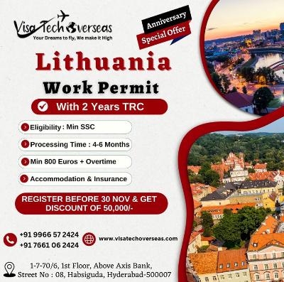 Lithuania work permit visa in Hyderabad